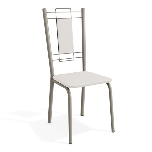 Conjunto 2 Cadeiras Kappesberg Florença Nickel/Branco