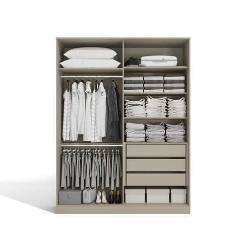 Guarda-Roupa 2 Portas 3 Gavetas Kappesberg Versa Conect 175cm