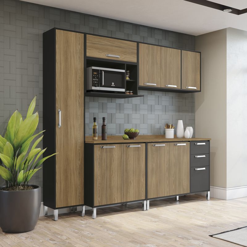 Armario-de-Cozinha-Completa-Kappesberg-Geometric-Preto-Fosc-Nog-8-pecas