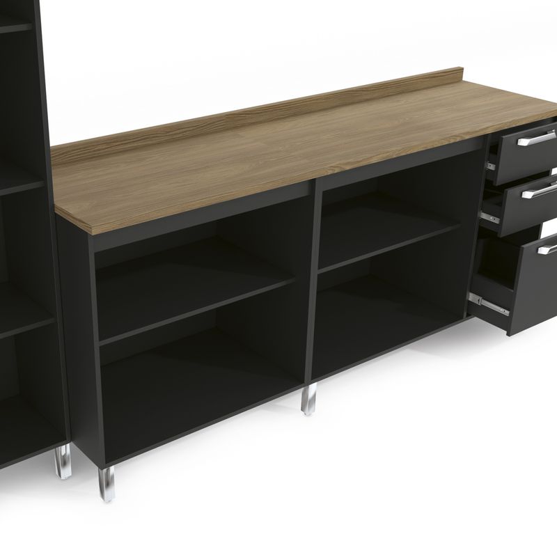 Armario-de-Cozinha-Completa-Kappesberg-Geometric-Preto-Fosc-Nog-8-pecas