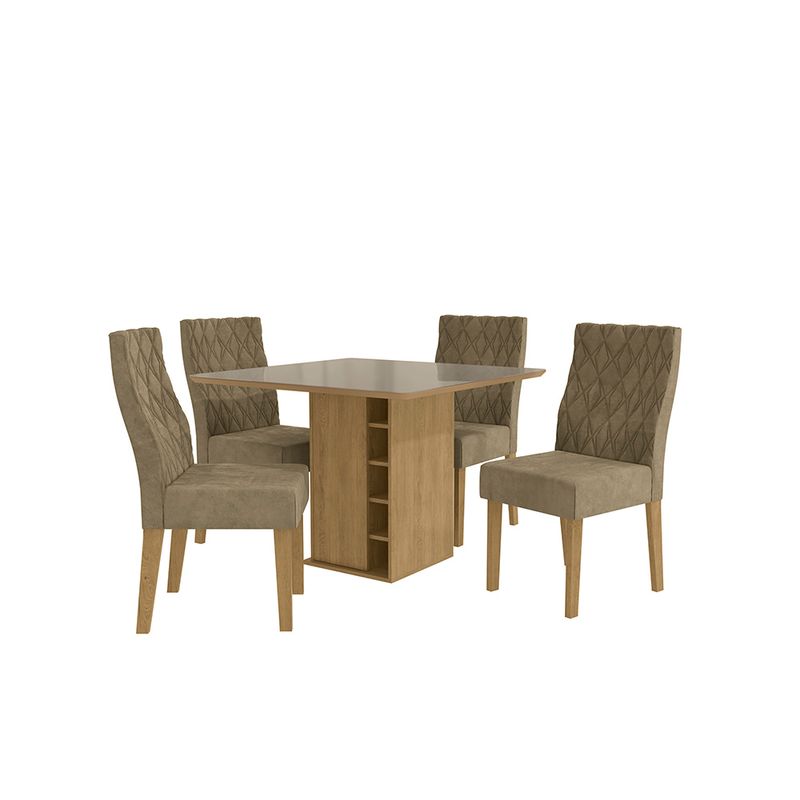 Conjunto-Mesa-Camelia-Kappesberg-Tampo-de-Madeira-e-vidro-4-cadeiras