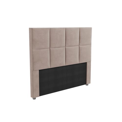 Cabeceira Cama Box Casal Kappesberg Veludo Cinza Claro 140cm