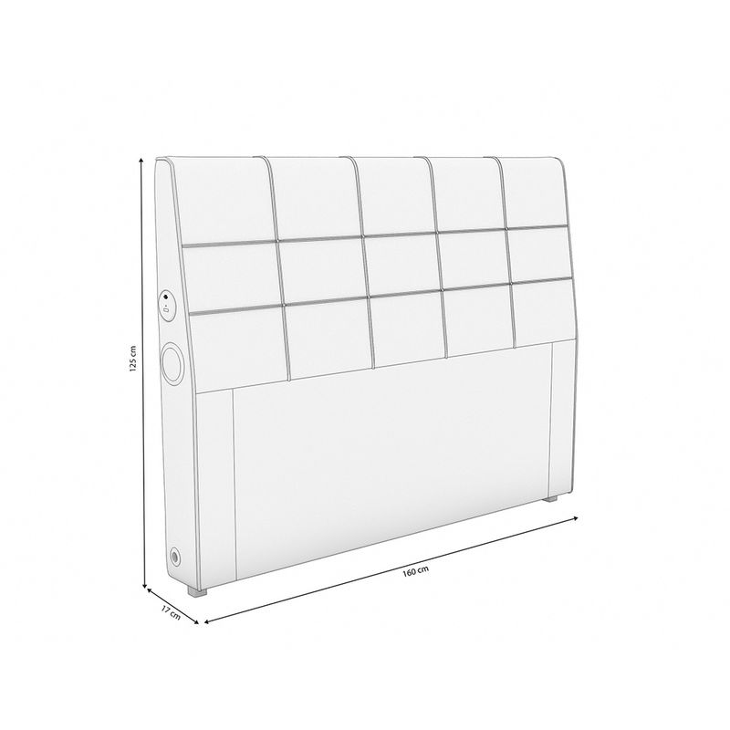 Cabeceira-Cama-Box-Kappesberg-Casal-Queen-Veludo-Marrom-com-Sistema-de-Som-160cm