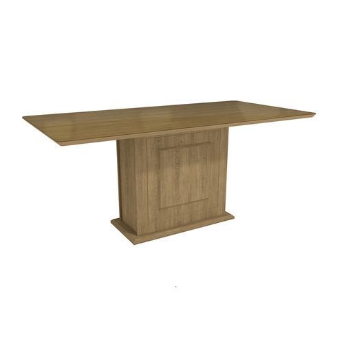 Mesa de Jantar Kappesberg com Tampo de Madeira e Vidro 180cm