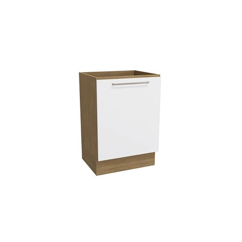 Balcão Gabinete Kappesberg Suprema 1 Porta Freijó/Branco 60cm x 52cm