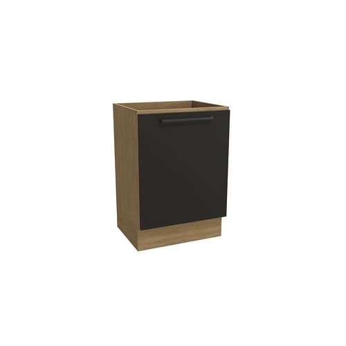 Balcão Gabinete Kappesberg Suprema 1 Porta Freijó/Preto Fosco 60cm x 52cm