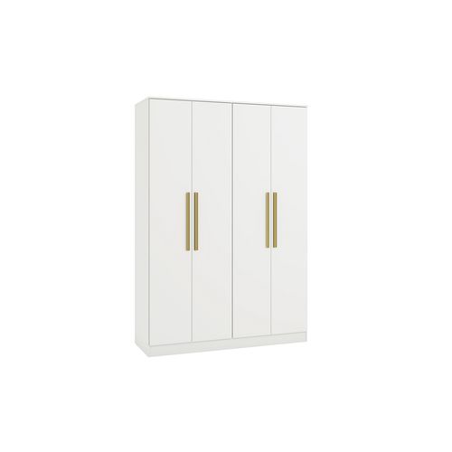 Guarda-Roupa 4 Portas 2 Gavetas  Kappesberg Adapt Branco