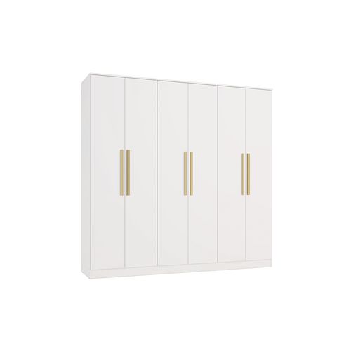 Guarda-Roupa 6 Portas 4 Gavetas Kappesberg Adapt Branco