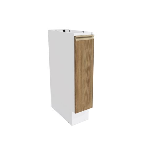 Nicho Porta Condimentos Celeste Kappesberg 100% MDF Branco/Nogueira 20cm