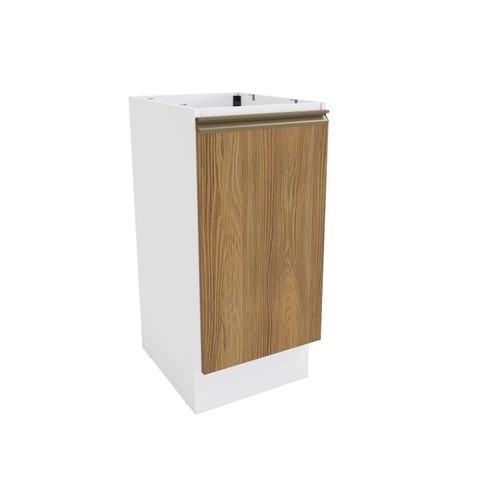 Balcão Celeste Kappesberg 100% MDF 1 Porta Branco/Nogueira 40cm