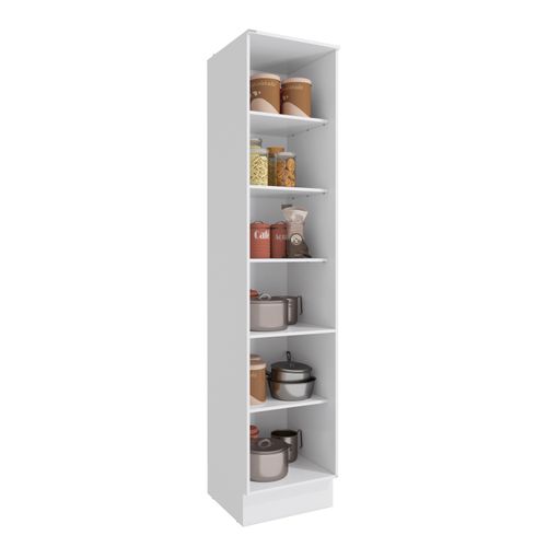 Paneleiro Celeste Kappesberg 100% MDF 1 Porta Branco/Nogueira 50cm