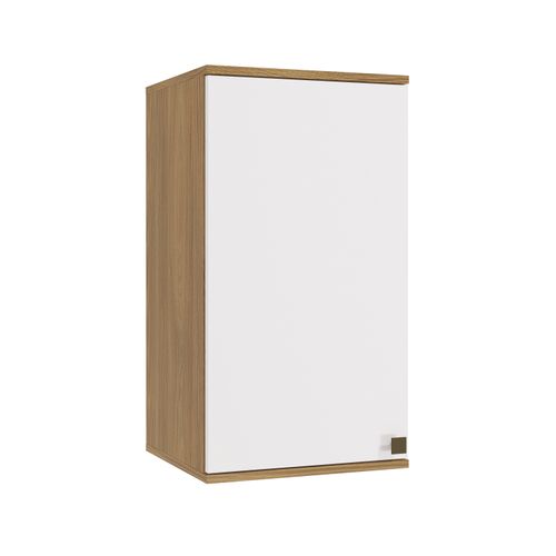 Armário Aéreo Celeste Kappesberg 100% MDF 1 Porta Nogueira/Branco 40cm