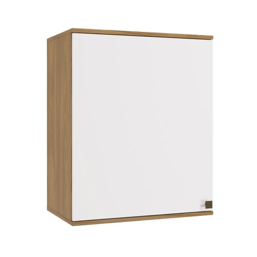 Armário Aéreo Celeste Kappesberg 100% MDF 1 Porta Nogueira/Branco 60cm