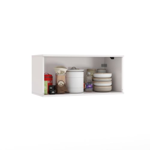 Armário Aéreo Celeste Kappesberg 100% MDF 1 Porta Basculante Branco 80cm