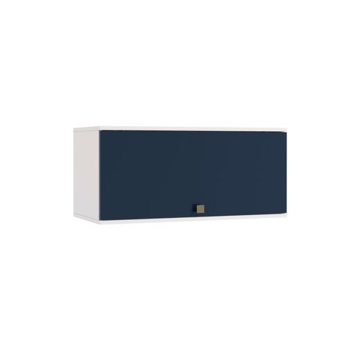 Armário Aéreo Celeste Kappesberg 100% MDF 1 Porta Basculante Branco/Azul 80cm