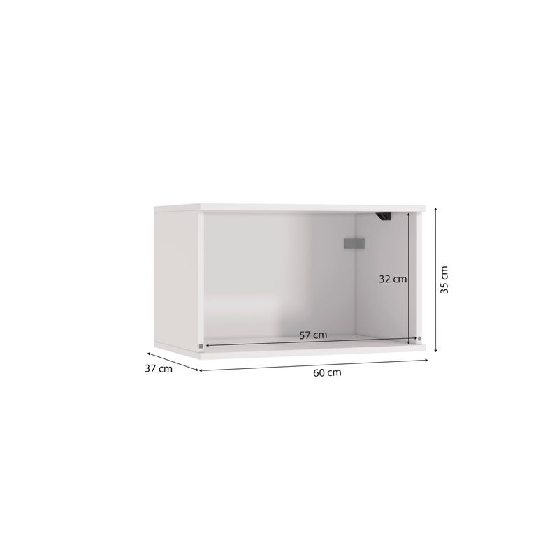 Armário Aéreo Celeste Kappesberg 100% MDF 1 Porta Basculante Branco 60cm