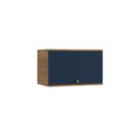 Armário Aéreo Celeste Kappesberg 100% MDF 1 Porta Basculante Nogueira/Azul 60cm