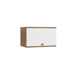 Armário Aéreo Celeste Kappesberg 100% MDF 1 Porta Basculante Nogueira/Branco 60cm