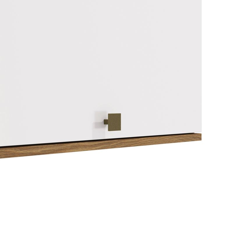 Armário Aéreo Celeste Kappesberg 100% MDF 1 Porta Basculante Nogueira/Branco 60cm