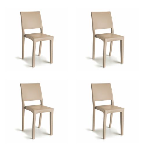 Conjunto 4 Cadeiras UZ Hydra Plus Capuccino