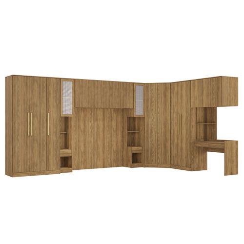 Quarto Modulado Kappesberg Adapt Nogueira 12 Peças 470cm x 290cm