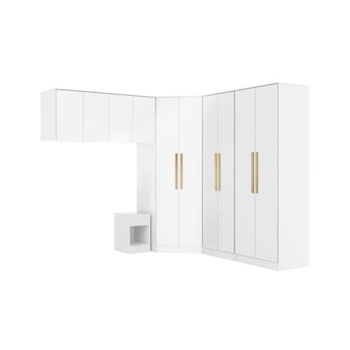 Quarto Modulado Kappesberg Adapt Branco 6 Peças 260cm x 256cm