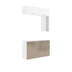 Conjunto para Banheiro Kappesberg Suprema 4 Peças Branco/Vidro Bronze 120cm