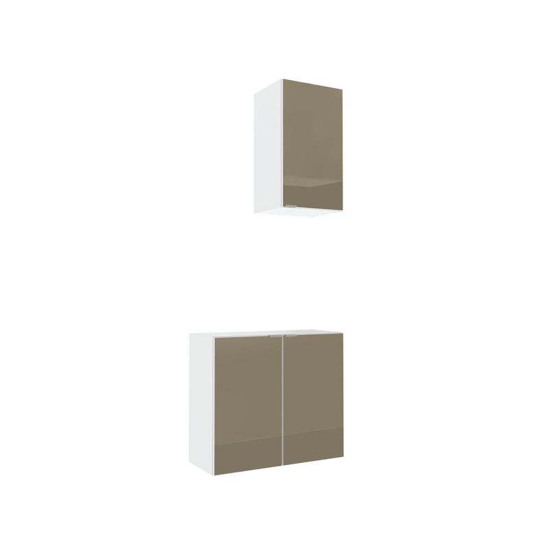 Conjunto para Banheiro Kappesberg Suprema 2 Peças Branco/Vidro Bronze 80cm