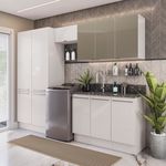 Lavanderia Modulada Suprema Kappesberg 5 Peças Branco/Vidro Bronze 280cm