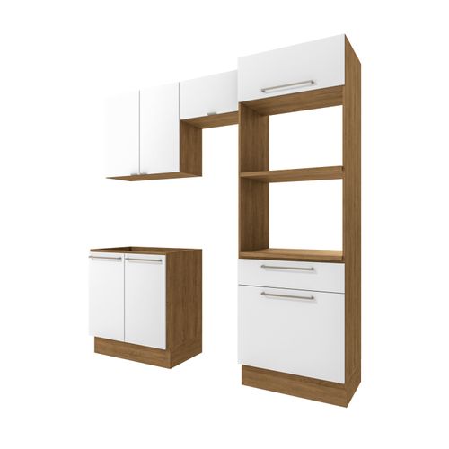 Lavanderia Modulada Suprema Kappesberg 4 Peças Freijó/Branco 210cm