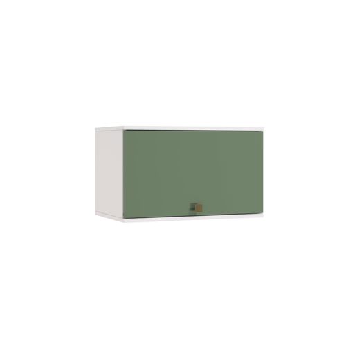 Armário Aéreo Celeste Kappesberg 100% MDF 1 Porta Basculante Branco/Verde 60cm