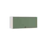 Armário Aéreo Celeste Kappesberg 100% MDF 1 Porta Basculante Branco/Verde 80cm