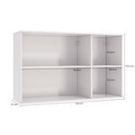 Armário Aéreo Celeste Kappesberg 100% MDF 3 Portas Branco/Verde 120cm