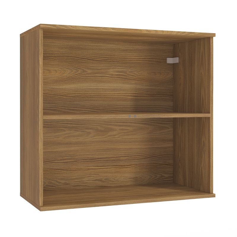 Armário Aéreo Celeste Kappesberg 100% MDF 2 Portas Nogueira/Verde 80cm