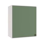 Armário Aéreo Celeste Kappesberg 100% MDF 1 Porta Branco/Verde 60cm