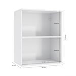 Armário Aéreo Celeste Kappesberg 100% MDF 1 Porta Branco/Verde 60cm