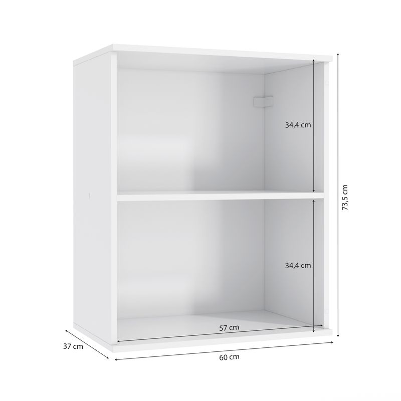 Armário Aéreo Celeste Kappesberg 100% MDF 1 Porta Branco/Verde 60cm