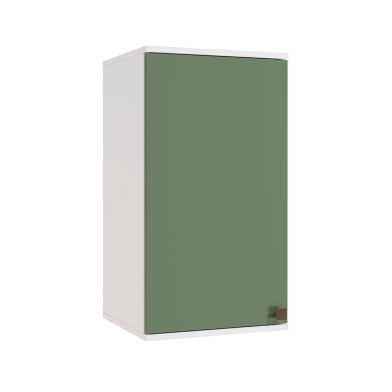 Armário Aéreo Celeste Kappesberg 100% MDF 1 Porta Branco/Verde 40cm