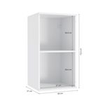 Armário Aéreo Celeste Kappesberg 100% MDF 1 Porta Branco/Verde 40cm