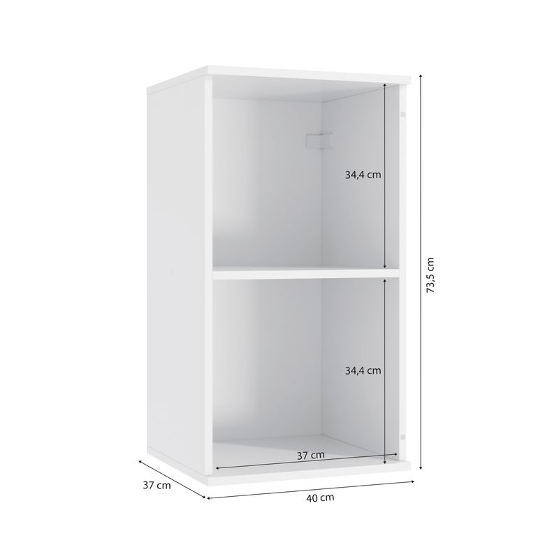 Armário Aéreo Celeste Kappesberg 100% MDF 1 Porta Branco/Verde 40cm