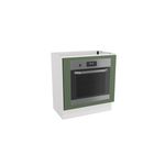 Balcão Para Forno de Embutir Celeste Kappesberg 100% MDF Branco/Verde 80cm