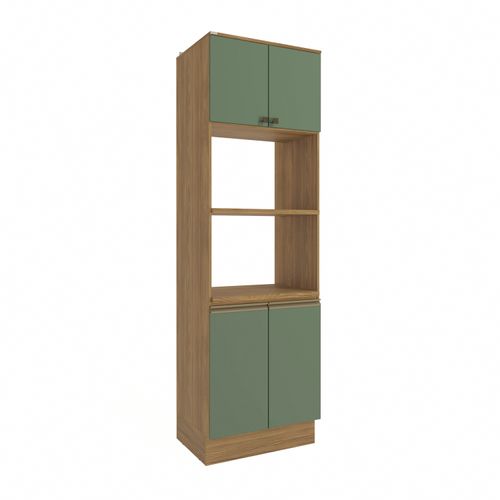 Kit 2 Fornos Celeste Kappesberg 100% MDF 4 Portas Nogueira/Verde 70cm