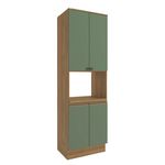 Kit Forno Celeste Kappesberg 100% MDF 4 Portas Nogueira/Verde 70cm