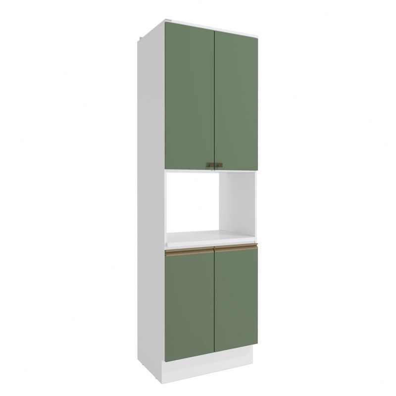 Kit Forno Celeste Kappesberg 100% MDF 4 Portas Branco/Verde 70cm