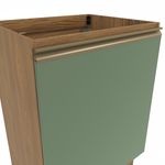 Balcão Celeste Kappesberg 100% MDF 1 Porta Nogueira/Verde 60cm