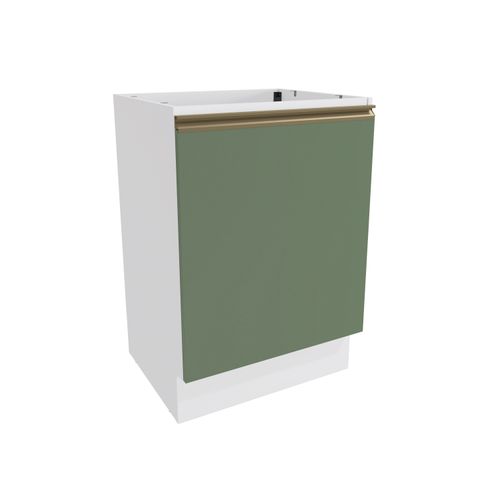 Balcão Celeste Kappesberg 100% MDF 1 Porta Branco/Verde 60cm