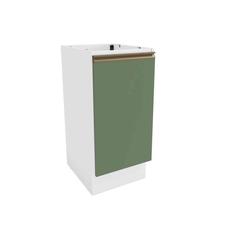 Balcão Celeste Kappesberg 100% MDF 1 Porta Branco/Verde 40cm