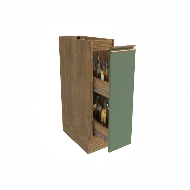 Nicho Porta Condimentos Celeste Kappesberg 100% MDF Nogueira/Verde 20cm