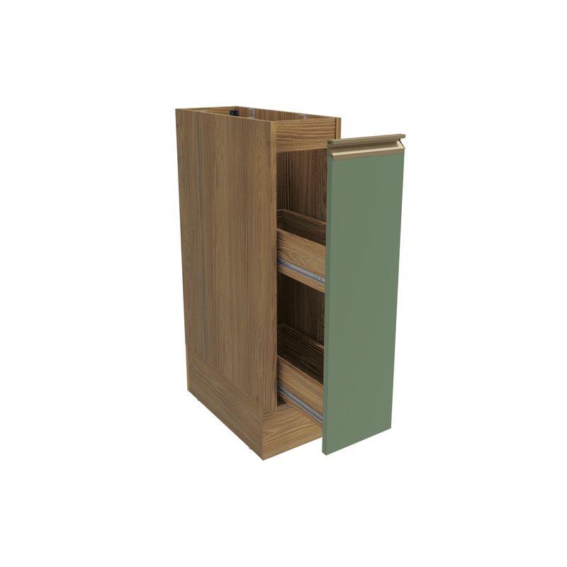 Nicho Porta Condimentos Celeste Kappesberg 100% MDF Nogueira/Verde 20cm