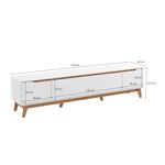 Rack Kappesberg 3 Portas Branco 218cm